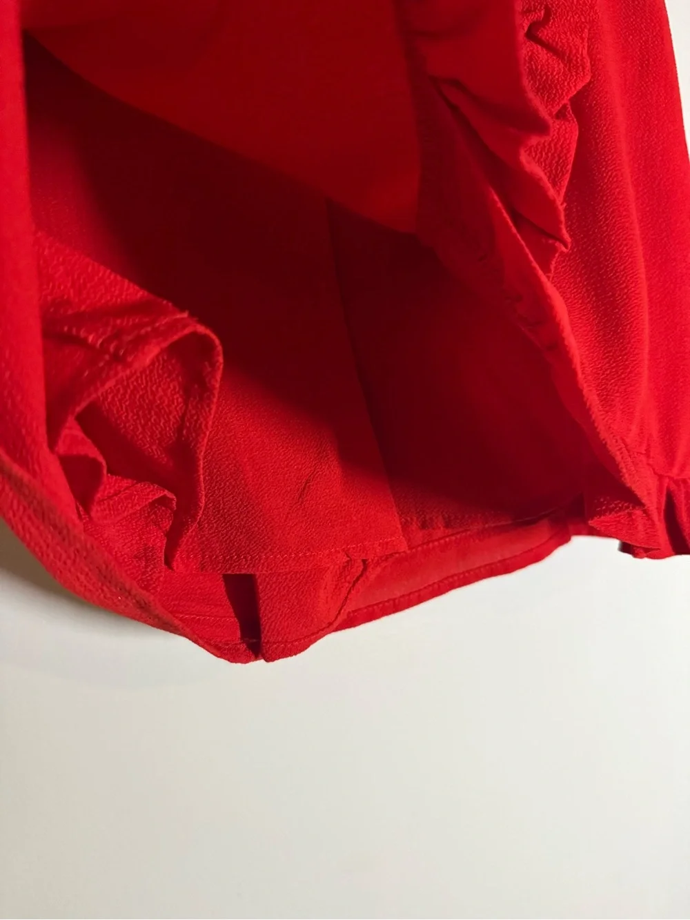 Women’s Red Ruffle Wrap Skirt